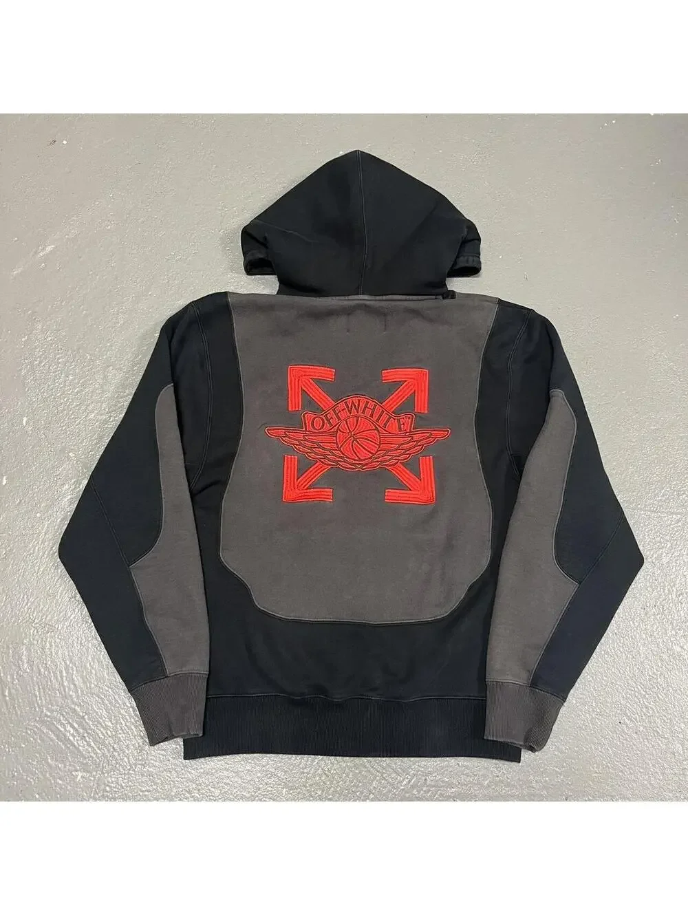 OFF-WHITE X Air Jordan Black Pullover Hoodie